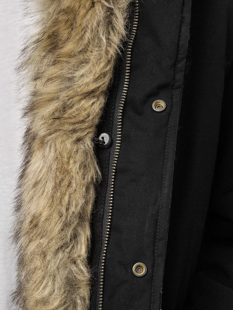 Férfi téli parka kabát fekete OZONEE O/5578Z