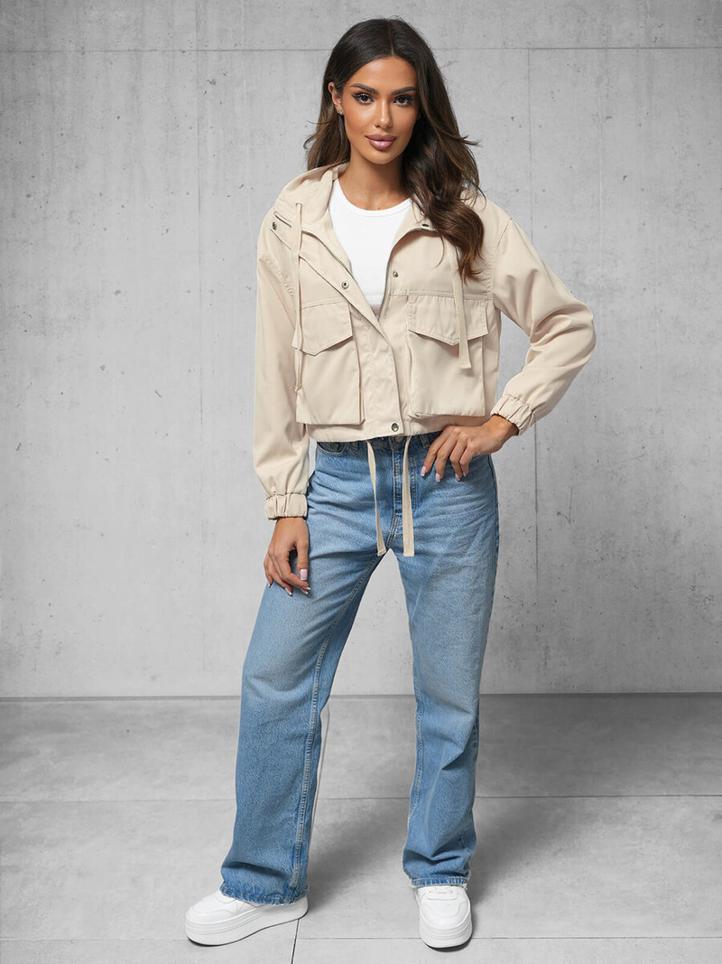 Női kabát bézs OZONEE O/G118