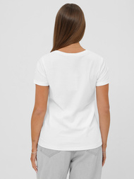 Női polo fehér-bézs OZONEE JS/YJ77726