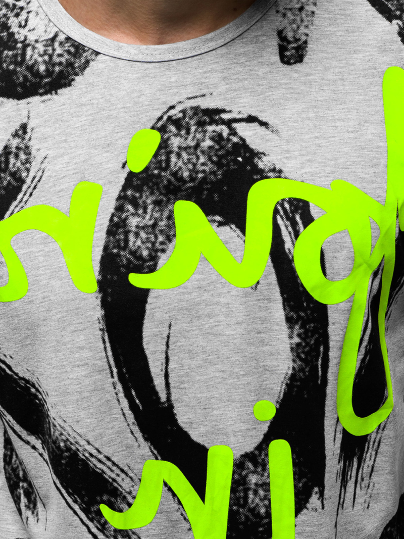 Férfi póló Szürke OZONEE JS/KS1985Z