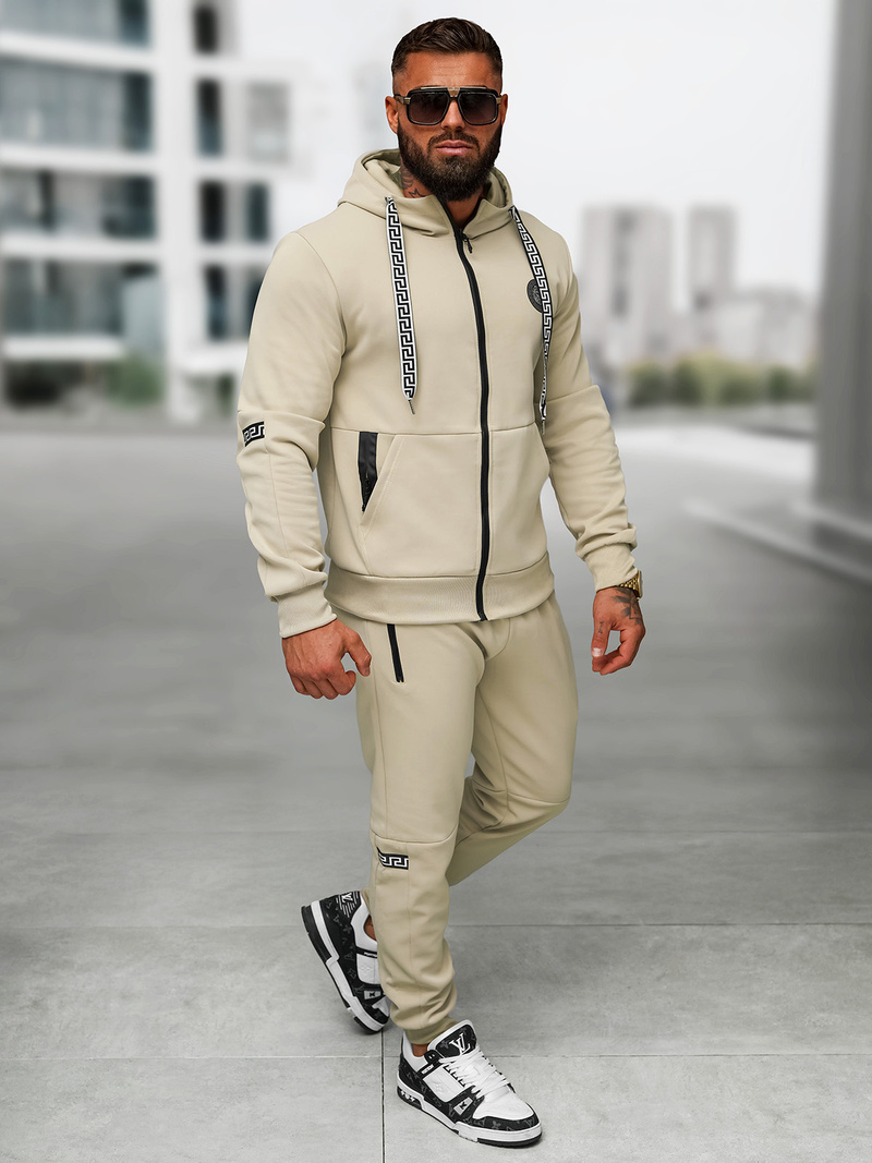 Férfi melegítő együttes bézs OZONEE O/LN11887