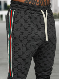 Férfi melegítő együttes fekete OZONEE O/FF5111AB