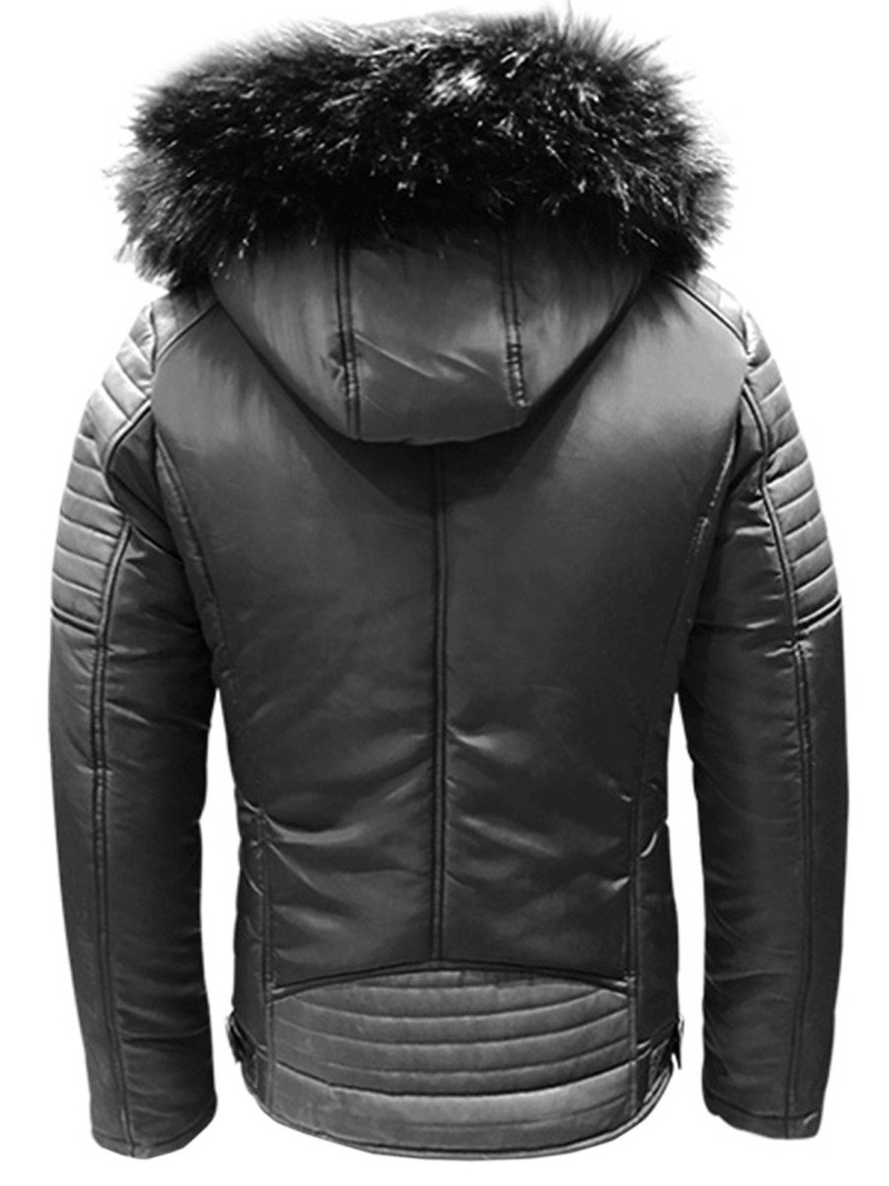 Férfi téli kabát fekete OZONEE O/88835