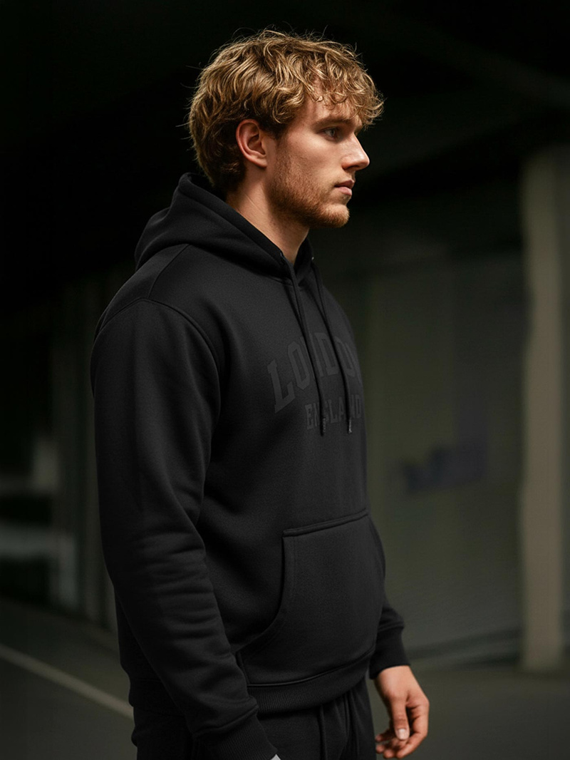 Férfi kapucnis felső fekete OZONEE JS/8B1986/3