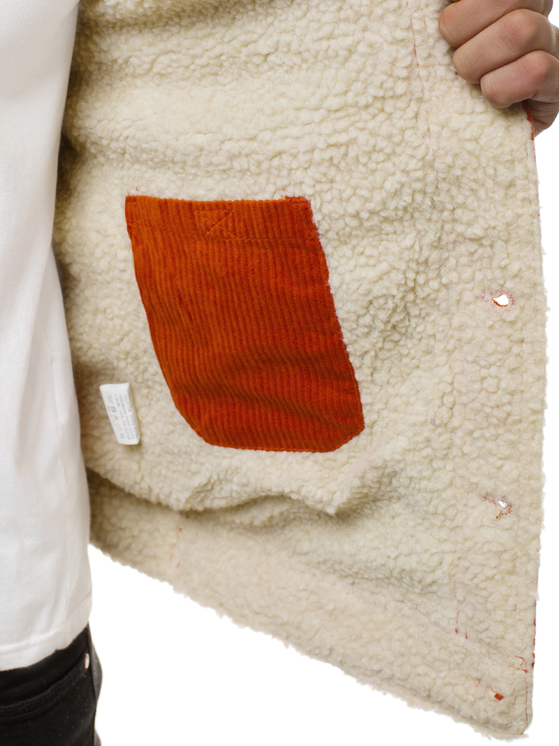 Férfi farmer dzseki narancs OZONEE JB/JP1179/3Z