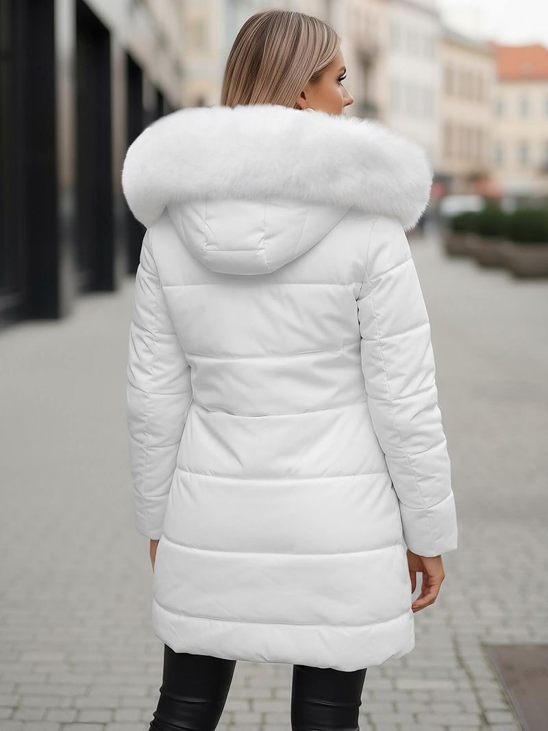 Női téli kabát fehér OZONEE JS/16M9099/281Z