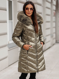 Női téli kabát arany OZONEE JS/16M9100/403Z