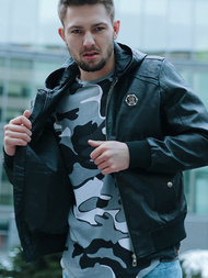 Férfi kabát fekete OZONEE N/5003/18Z