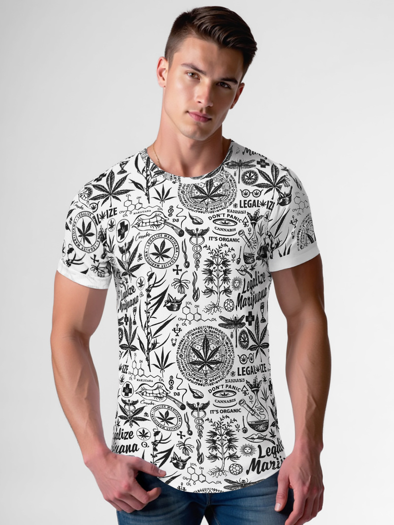 Férfi Póló Fehér OZONEE O/P1347Z