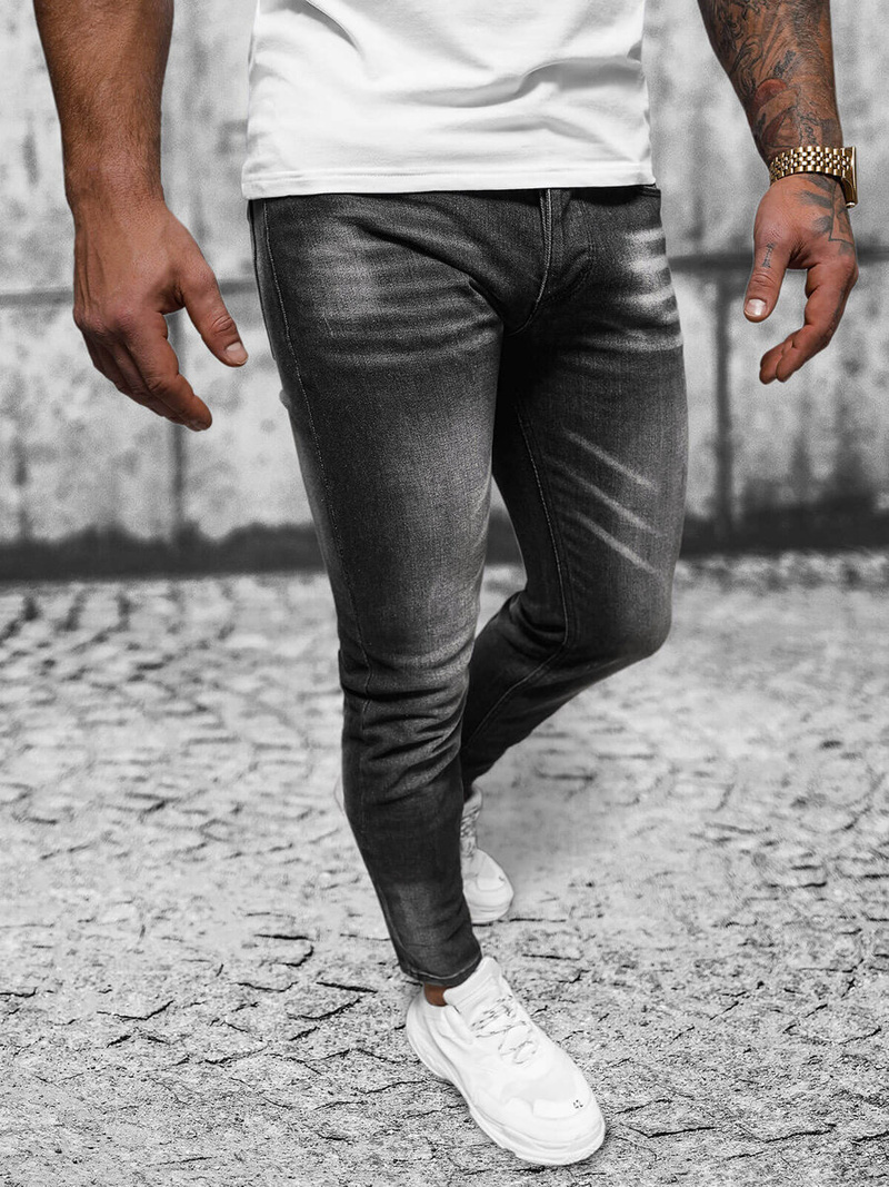 Férfi farmer nadrág fekete OZONEE NB/MP0199N