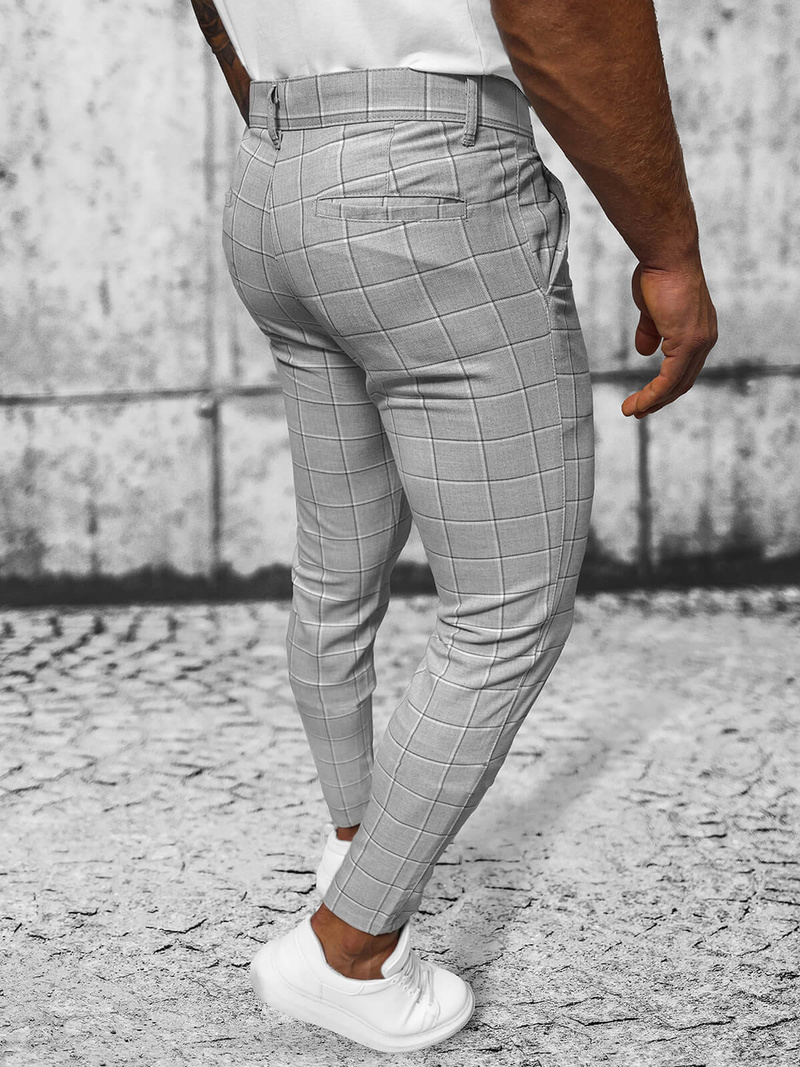 Férfi chino nadrág szürke OZONEE O/3000