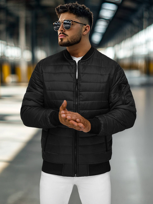 Férfi bomber dzseki fekete OZONEE JS/MY02Z