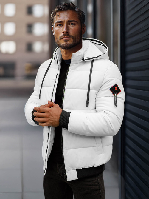 Férfi téli parka kabát fehér OZONEE JS/31M5031/281Z
