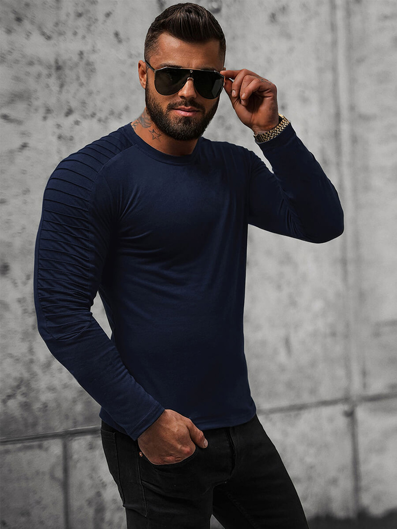 Férfi hosszú ujjú póló gránát OZONEE O/B262