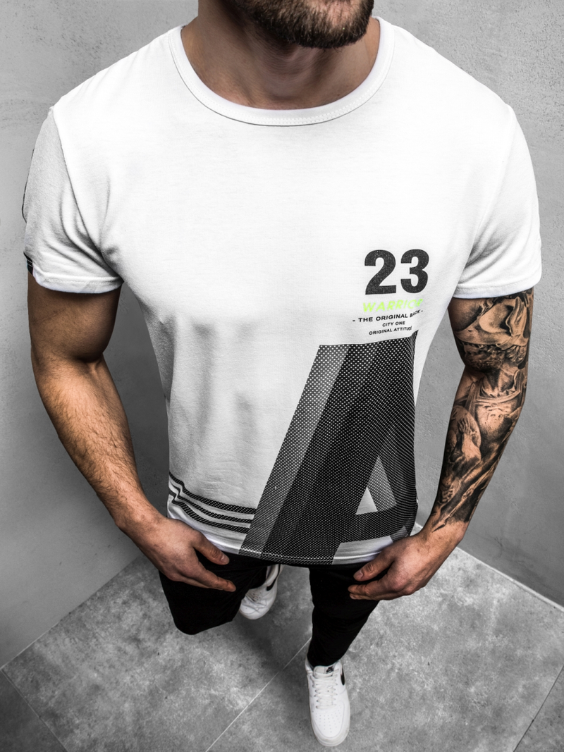 Férfi póló Fehér OZONEE JS/SS10932Z