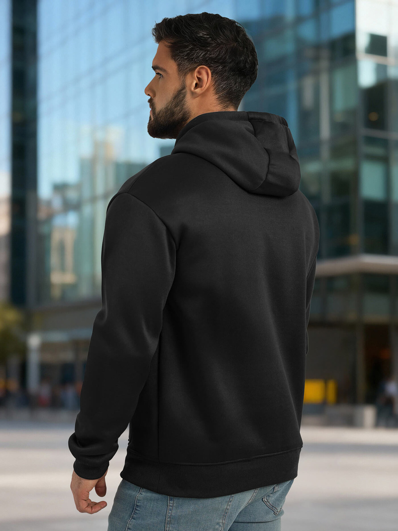 Férfi kapucnis felső fekete OZONEE JS/8B1983/3