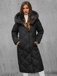 Női téli kabát fekete OZONEE JS/5M3173/392