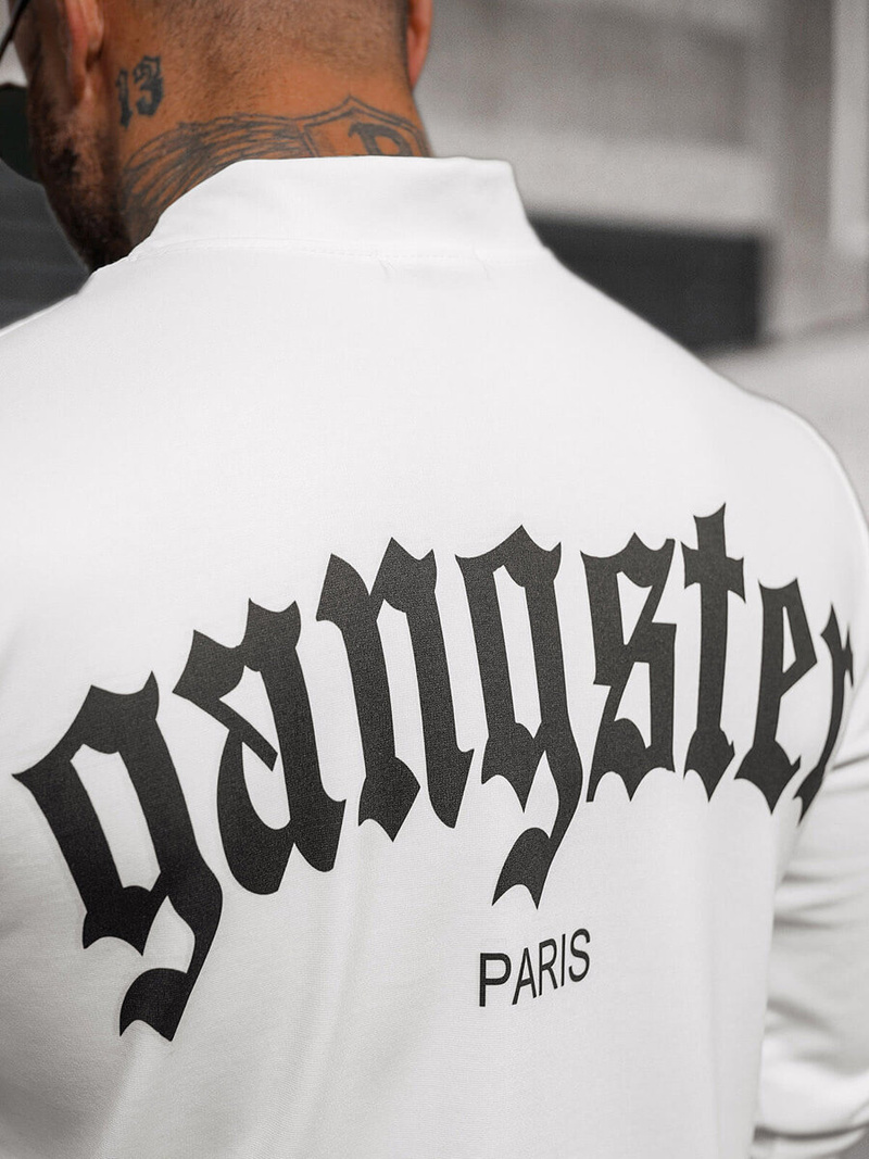 Férfi pulóver fehér OZONEE O/B7548