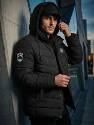 Férfi kabát fekete OZONEE JS/31M5081/392