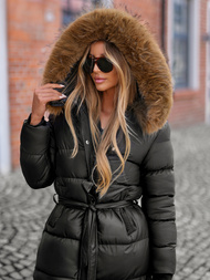 Női kabát fekete OZONEE JS/5M3298/392Z