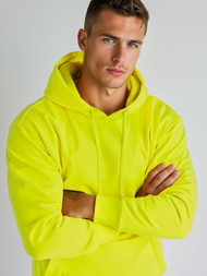 Férfi kapucnis pulóver Sárga neon OZONEE JS/2009Z