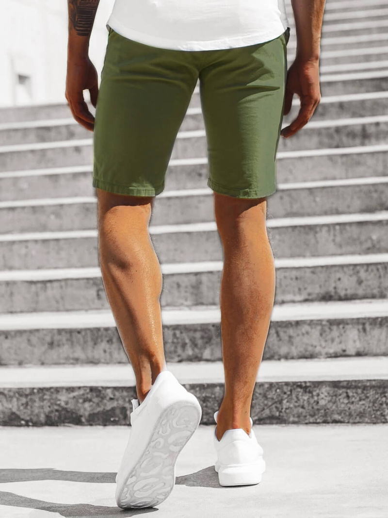 Férfi chino rövidnadrág Khaki OZONEE JB/JP1142