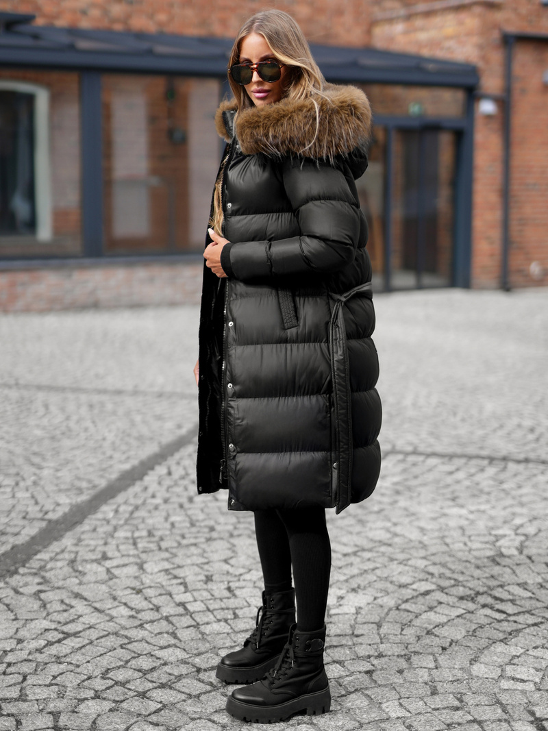 Női kabát fekete OZONEE JS/5M3298/392Z