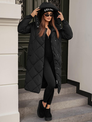 Női téli kabát fekete OZONEE JS/5M3173/392Z