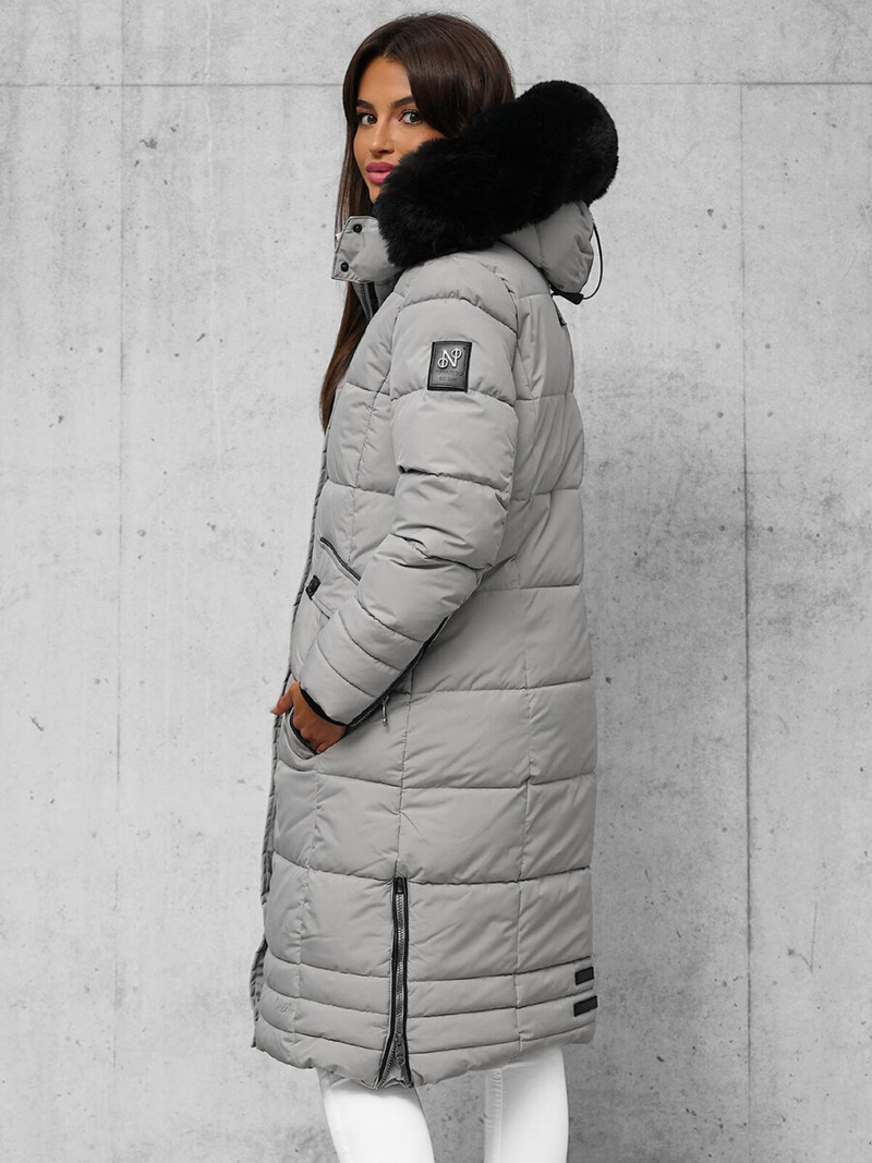 Női téli kabát szürke OZONEE O/W377