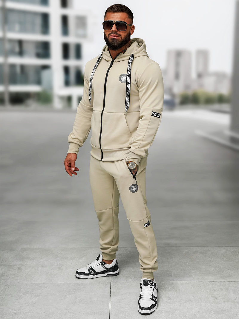 Férfi melegítő együttes bézs OZONEE O/LN11887