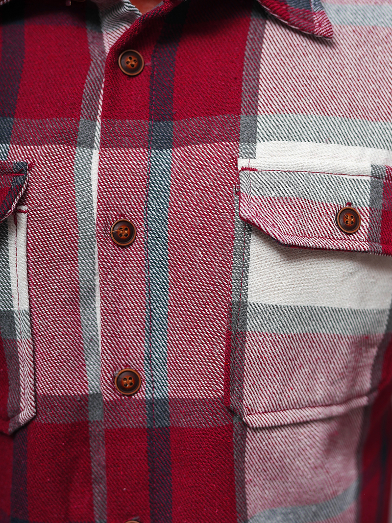 Férfi Ing Bordó OZONEE NB/MC727R