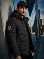 Férfi kabát fekete OZONEE JS/31M5081/392