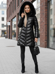 Női téli kabát fekete OZONEE JS/16M9100/392Z