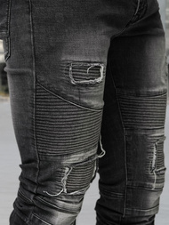 Férfi farmer nadrág fekete OZONEE NB/MP0142NZ