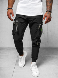 Férfi Chino Nadrág Fekete OZONEE O/PS5519