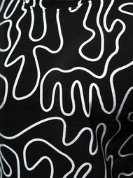 Férfi Póló Fekete OZONEE JS/8T1198/3