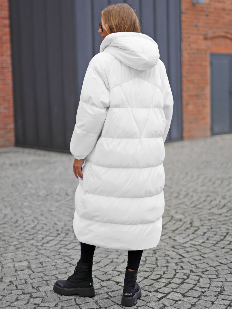 Női téli kabát fehér OZONEE JS/5M3163/281Z