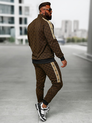 Férfi melegítő együttes sötét-bézs OZONEE O/FF5110AB