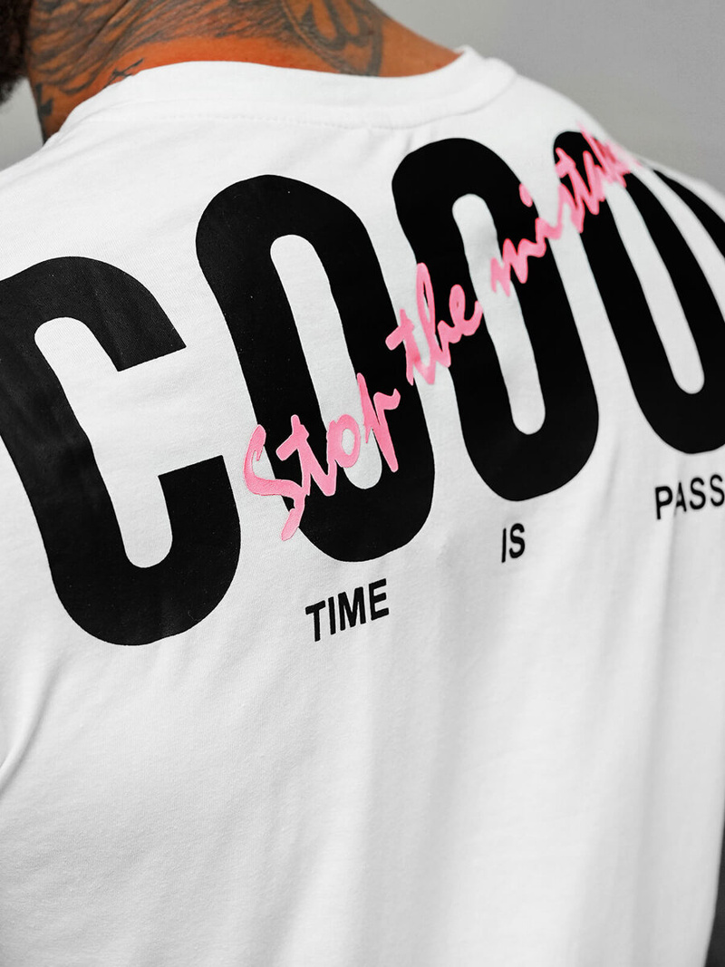 Férfi Póló Fehér OZONEE O/T1278/1