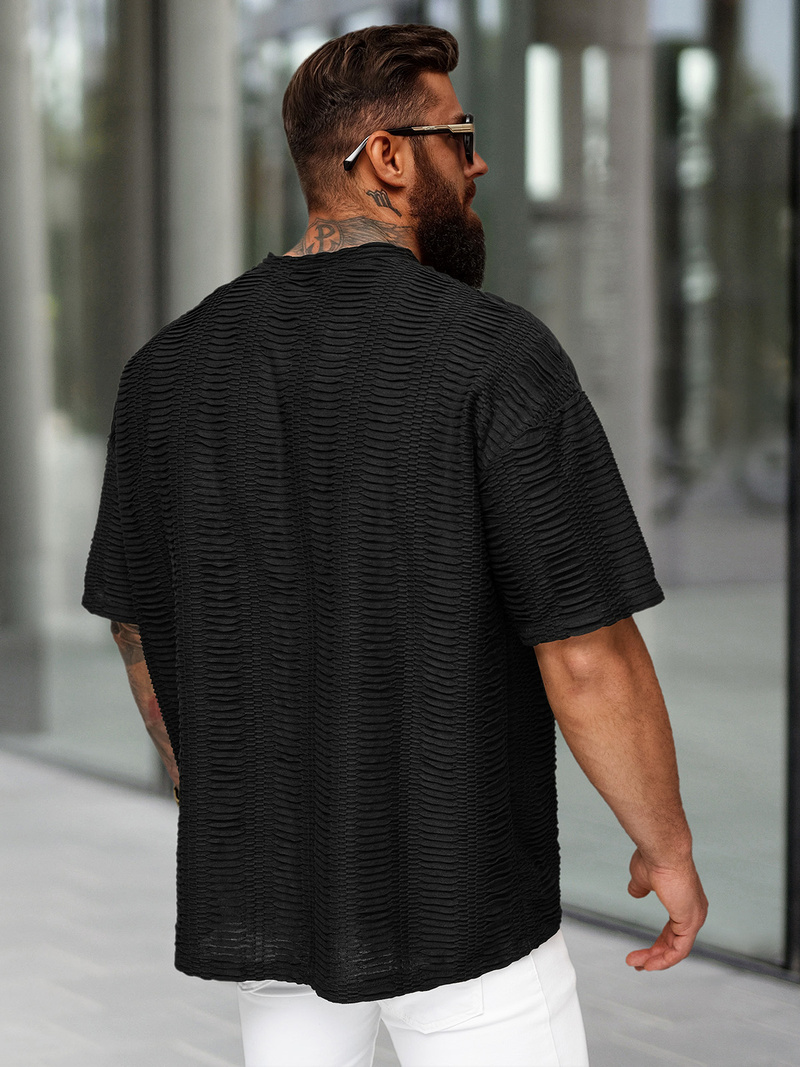 Férfi Póló Fekete OZONEE O/B1149