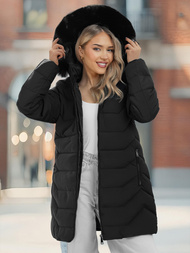 Női téli kabát fekete OZONEE JS/16M9121/392Z