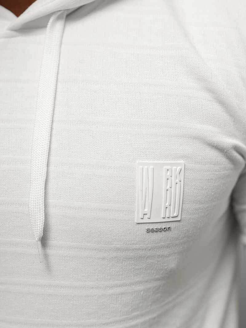 Férfi kapucnis felső ecru OZONEE O/TB2272