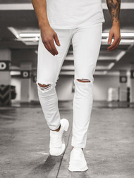 OZONEE B/8021 Férfi nadrág nadrág Fehér