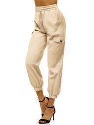 Női jogger nadrág Világos-Bézs OZONEE O/HM003