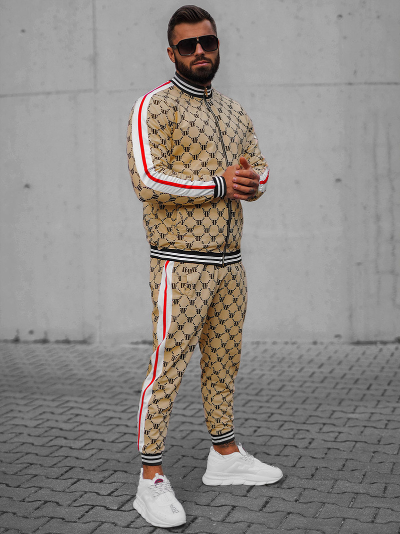 Férfi Melegítő Együttes Bézs-Fekete OZONEE O/12136