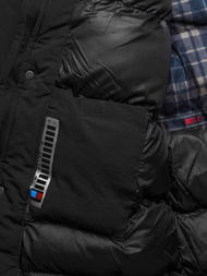 Férfi Steppelt Kabát Fekete OZONEE JS/5M718/392