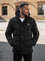 Férfi kabát fekete OZONEE JS/57M7503/392Z