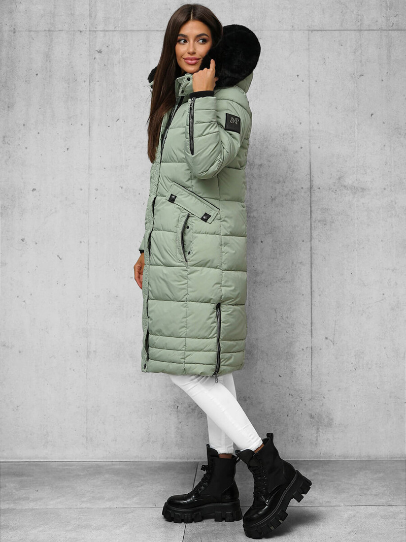 Női téli kabát mentol OZONEE O/W377