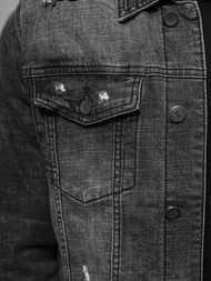 Férfi farmer dzseki fekete OZONEE NB/MJ515N