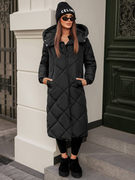 Női téli kabát fekete OZONEE JS/5M3173/392Z